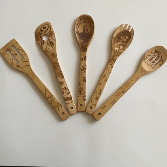 Disney Other - NWOT DISNEY 5 piece Nightmare Before Christmas wooden utensils, Jack & Sally